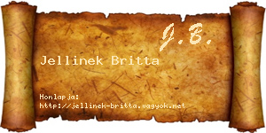 Jellinek Britta névjegykártya